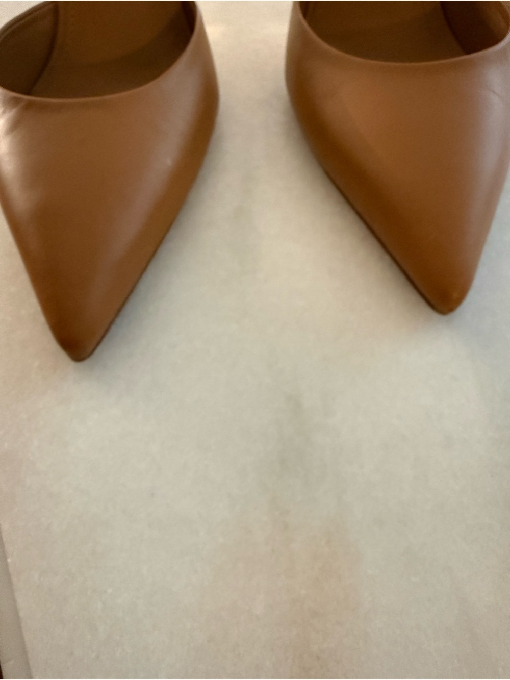 Fendi Women’s Tan Leather Pointed Slingback Pump 38.5 - Picture 8 of 10